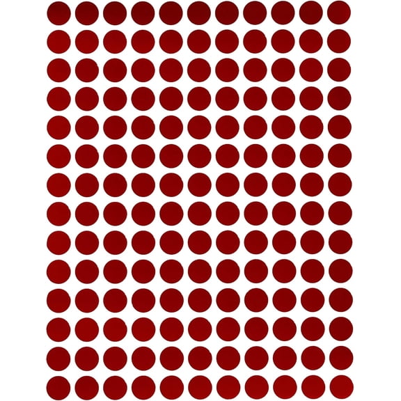 Color Coding Labels 0.375 inch Round Sticky Label 3/8 Small Dot Stickers for Labeling Write on Surface 10mm, 7000-Pack (Red Velvet)