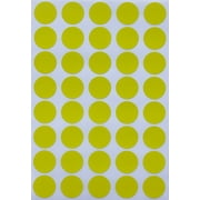 Color Coding Labels 3/4 inch, Round Dot Stickers in Yellow 19mm - 1000 Pack by Royal Green