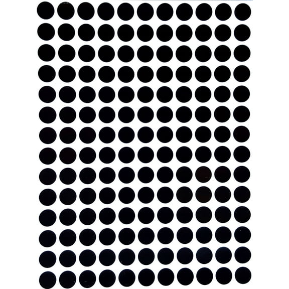 Color Coding Labels 3/8" Round 10 mm, Black Dot Stickers, 0.375 inch rounds sticker by Royal Green