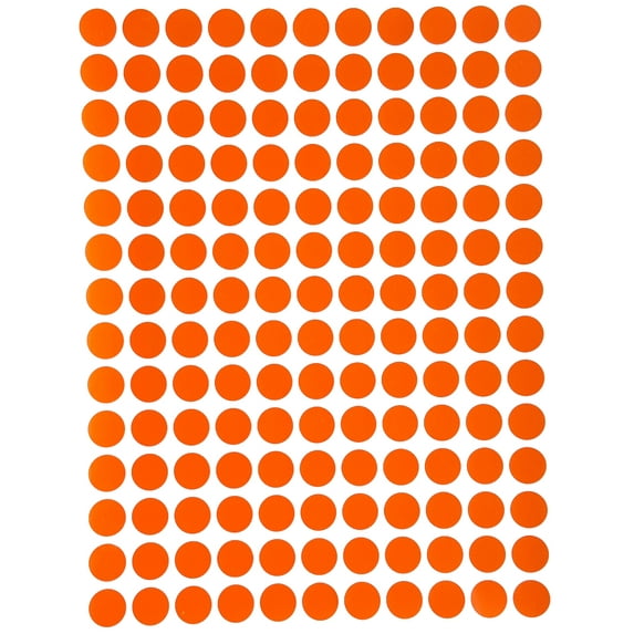 Color Coding Labels 3/8" Round 10 mm, Orange Dot Stickers, 0.375 inch rounds sticker by Royal Green