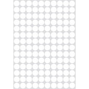 Color Coding Labels 3/8" Round 10 mm, White Dot Stickers, 0.375 inch rounds sticker by Royal Green