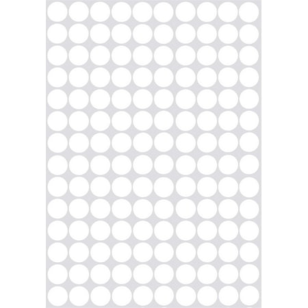 Color Coding Labels 3/8" Round 10 mm, White Dot Stickers, 0.375 inch rounds sticker by Royal Green