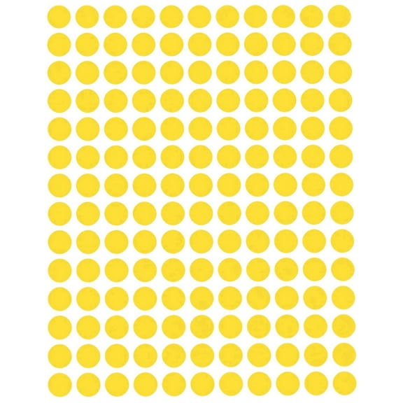 Color Coding Labels 3/8" Round 10 mm, Yellow Dot Stickers, 0.375 inch rounds sticker by Royal Green
