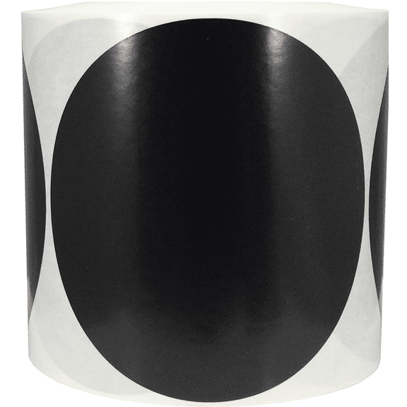 Color Coding Labels Black Round Circle Dots 5 Inch 500 Total Adhesive Stickers