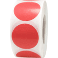 thumbnail image 1 of Color Coding Labels Coral Round Circle Dots 1 Inch 500 Total Adhesive Stickers, 1 of 3