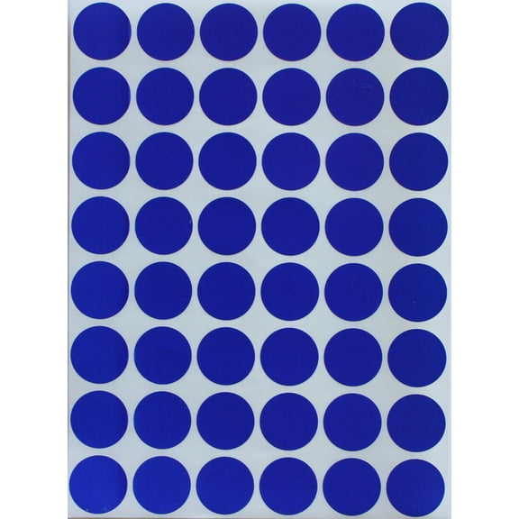 Color-Coding Labels Sheets Bulk (17mm) 11/16" Inch, 5184 - Pack by Royal Green (Blue)