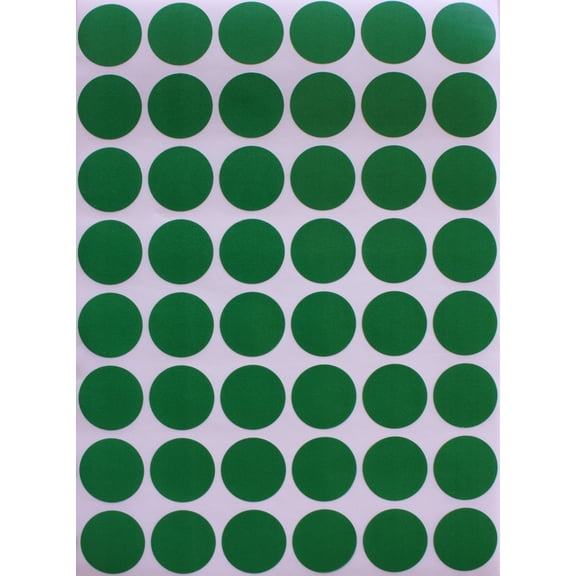 Color-Coding Labels Sheets Bulk (17mm) 11/16" Inch, 5184 - Pack by Royal Green (Green)