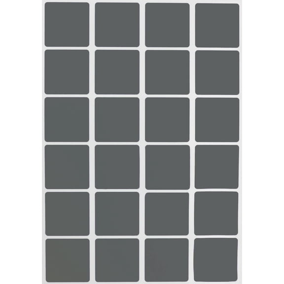 Color Coding Labels Squares in Grey 25mm 1 inch - 360 Pack by Royal Green
