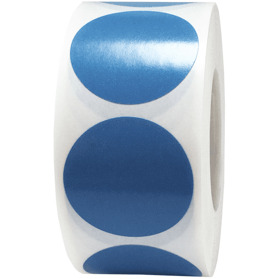 Color Coding Labels Steel Blue Round Circle Dots Inch 500 Total Adhesive Stickers