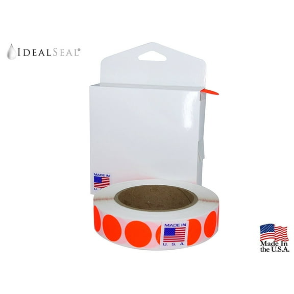 Color Coding Labels Super Bright Neon Tangerine Orange Round Circle Dots For Organizing Inventory 1 Inch (Neon Orange) (1500-Box)