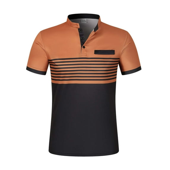 Color Color Shirts for Men Short Sleeve Business Work Shirt Comfortable Office Wear Shirts with Pocket Men V Neck T Shirts