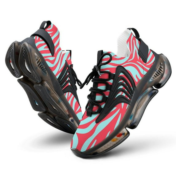 Color Contrast, Zebra, Red Walking Shoes for Men Woman Lightweight Tennis Fashion Elastic Sports Shoes Cushion Basketball Shoes
