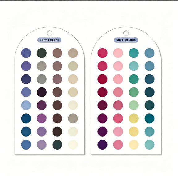 Color Coordination Reference Cards Set, 2 Piece Acrylic Guide Cards for Portable Pairing and Daily Carry Use Home