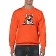 thumbnail image 1 of Color Corgi Peeking Sweatshirt Men -Image by Shutterstock, Male Large, 1 of 4