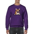 thumbnail image 1 of Color Corgi Peeking Sweatshirt Men -Image by Shutterstock, Male Small, 1 of 4