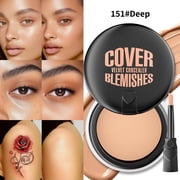 Color Correcting Concealer,Under Eye Concealer,Waterproof Concealer Full For Under Eyes Cream Makeup With Built-in Brush Hide Blemishes Imperfections,Long-lasting Waterproof Concealer