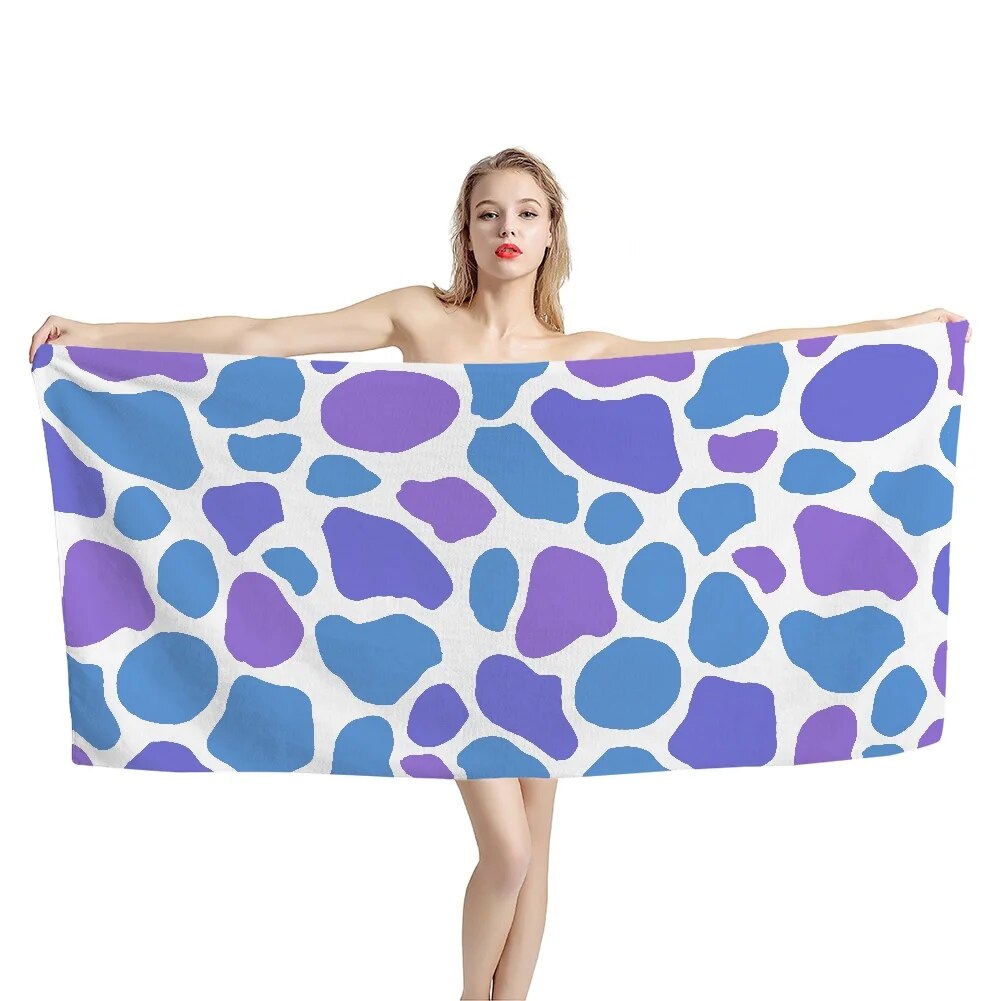 Color Cow Spot Beach Towel Super Soft Quick Drying Bath Towels for Kids
