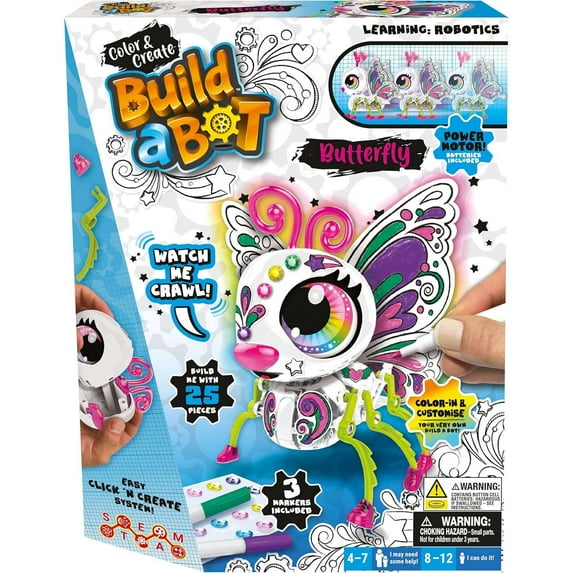 Color & Create Build a Bot Butterfly