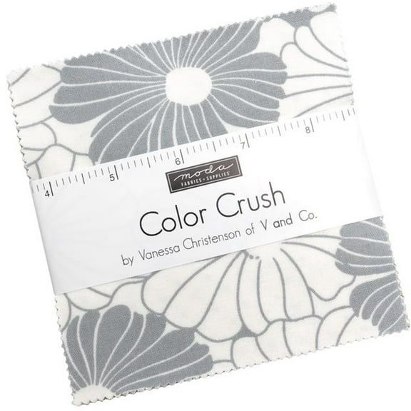 Color Crush Charm Pack by Vanessa Christenson of V and Co.; 42 - 5" Precut Fabric Quilt Squares