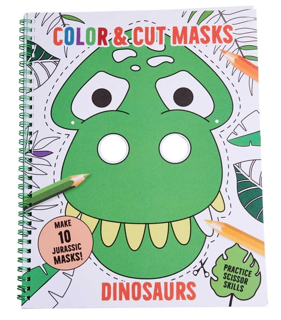 Color Cut Masks: Dinosaurs: (Origami For Kids, Art books for kids 4 - 8 ...