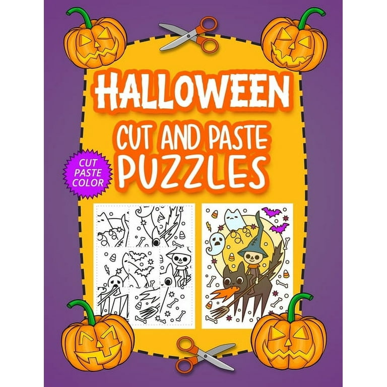 Halloween Cut and Glue Activity Book for kids age 4-8: workbook with cut  and paste, scissor skills, coloring and puzzles for kindergarten and  elementary kids by I M Press