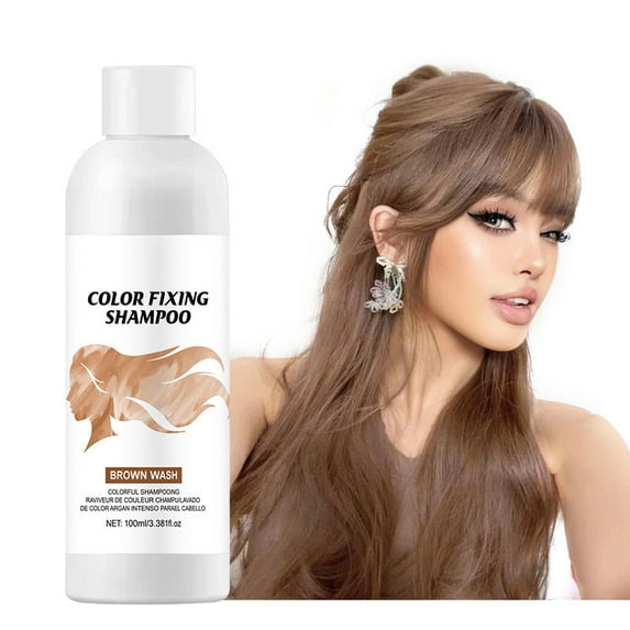 Color Depositing Shampoo, Semi-Permanent Hair Dye, Fast-Acting Temporary Hair Color Treatment, Natural Ingredients for Vibrant Color Toning, 100ml