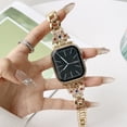 thumbnail image 1 of Color Diamond Butterfly Band for Apple Watch Bands for Women 38/40/41mm, Metal Dressy iWatch Bands Women, Cute Strap for Apple Watch SE Series 9 8 7 6 5 4 3 Ultra,Gold, 1 of 3