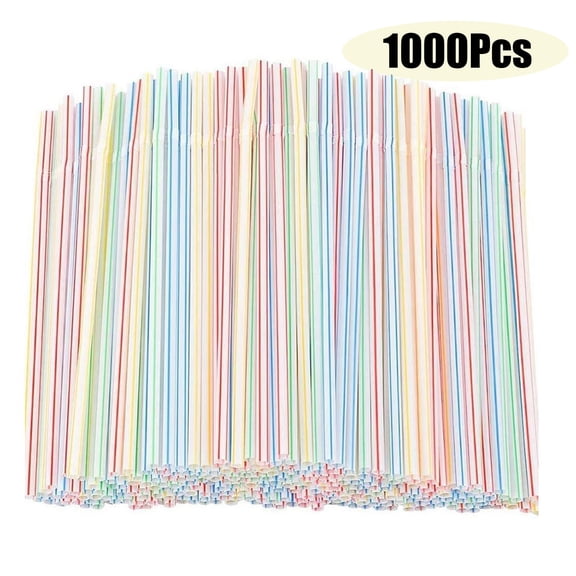 Color Disposable Plastic Straws Bent DIY Straws Milk Tea Drink Straws