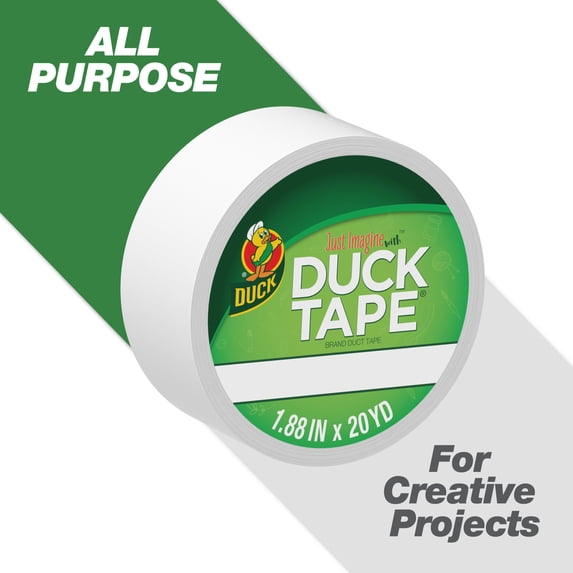 Color Duck Tape Brand Duct Tape, 1.88 in. x 20 yd., White