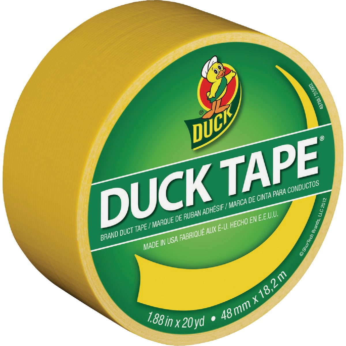 Color Duck Tape Brand Duct Tape - Yellow, 1.88 in. x 20 yd. - 6 Rolls