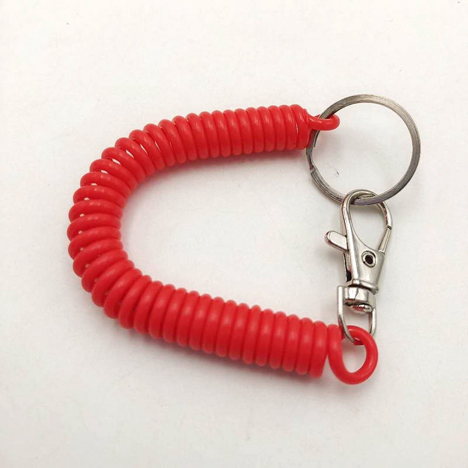 Eva Key Chain Color EVA key chain elastic rope plastic spring retractable rope key ...