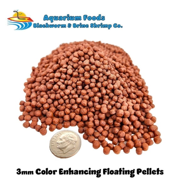 Color Enhancing Floating Pellets 3mm - Small / Medium Koi, Goldfish, Pond…4-lb Blue Label