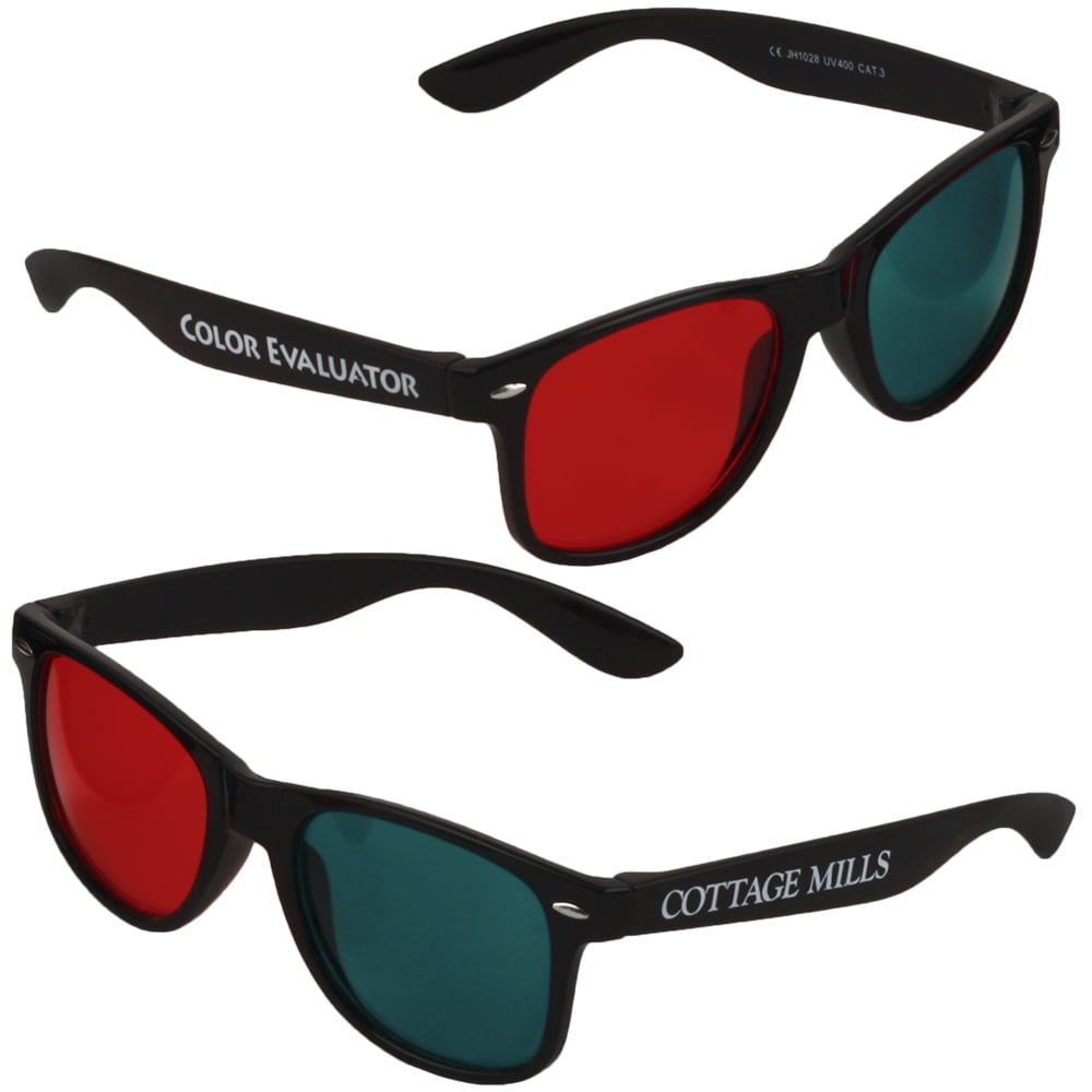 Color Evaluator Glasses - Red & Green Lenses For Seeing Color Values In Art & Design Projects