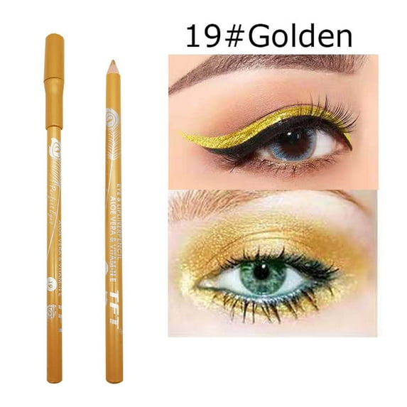 Color Eyeliner, Pearlescent Eye Shadow, Three-in-One Long-Lasting Liquid Glitter Eyeliner and Eyeshadow Pen, Super Pigmentation, Water-Resistant, Vegan, Cruelty-Free, Portable Size