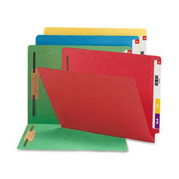 Color Fastener Folder- .75in. Exp- Letter-Size- Red