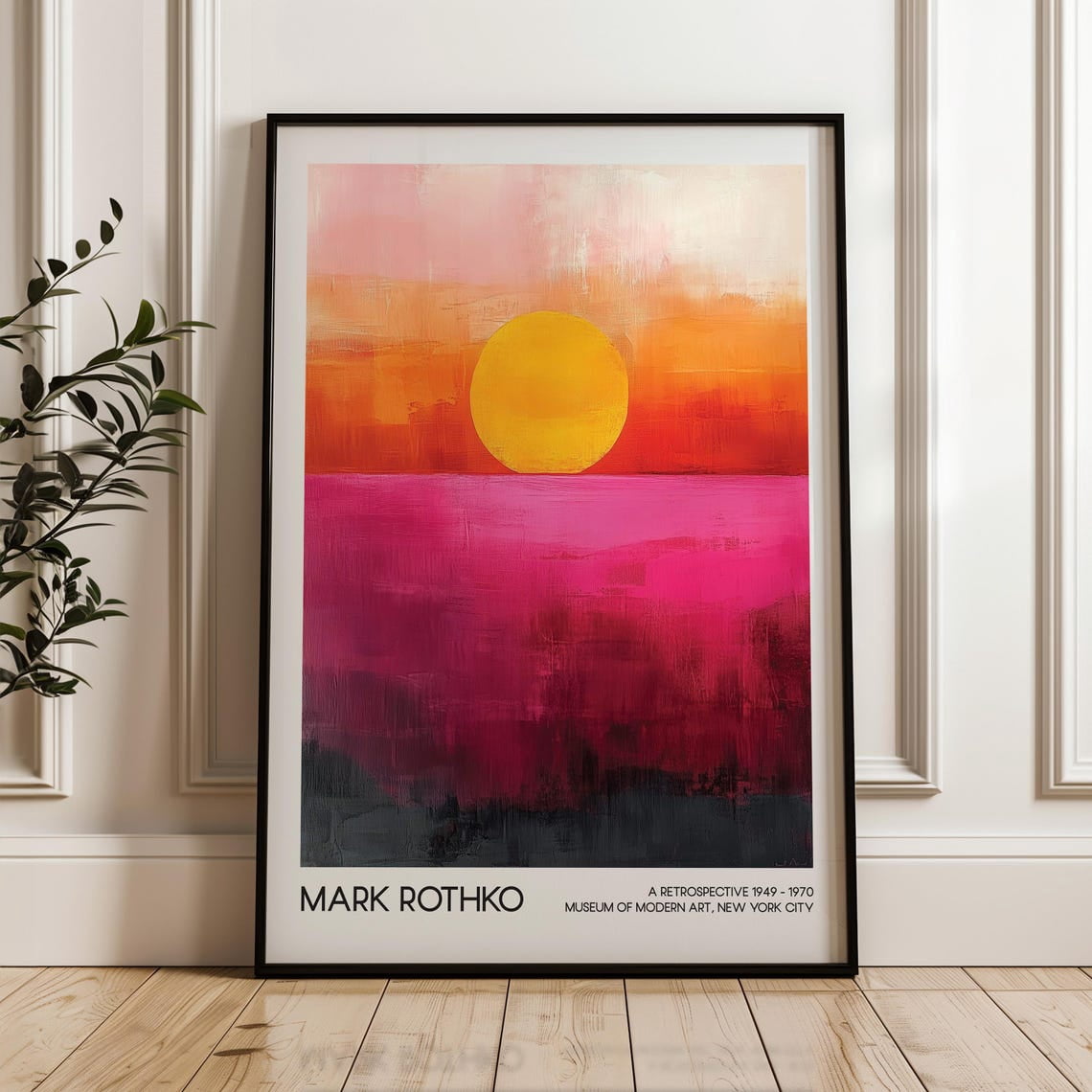 Color Field Modern Modern Painting Vintage Poster Home Decor Office ...