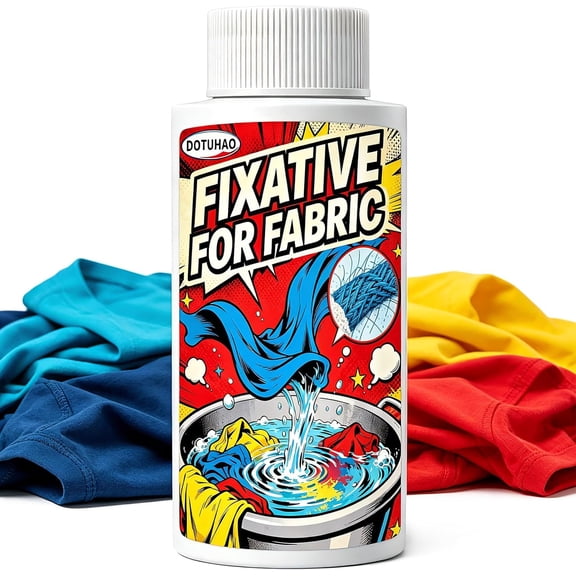 Color Fixative, 3.5 fl oz / 100 ml Fixative for Fabric, Color Stay Dye Fixatives for All Fabrics, Enhances Fabric Wash Fastness and Abrasion Resistance (3.5 fl oz / 100 ml)