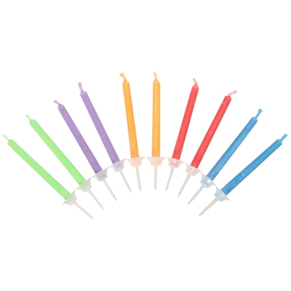 Colored Flame Birthday Candles, 10ct