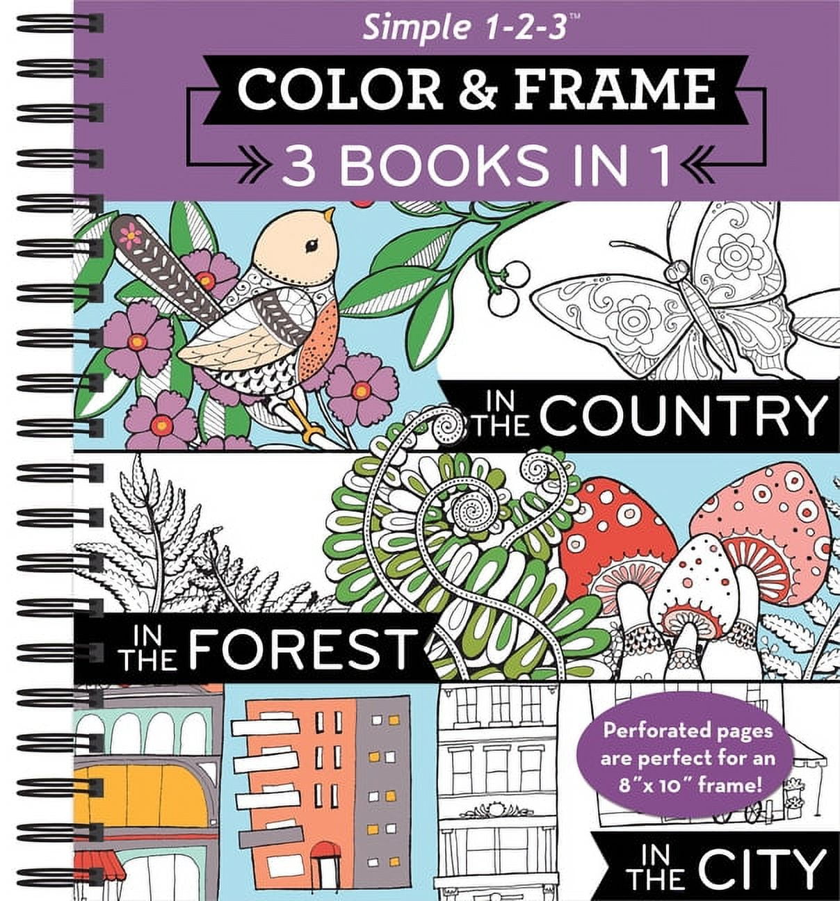 Colorpass Book Color & Frame Color & Frame - 3 Books in 1 - Country, Forest, City ...