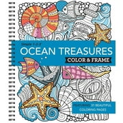 Color & Frame Color & Frame - Ocean Treasures Adult Coloring Book, Spiral-Bound
