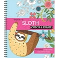 thumbnail image 1 of Color & Frame Color & Frame - Sloth (Adult Coloring Book), (Spiral-Bound), 1 of 1