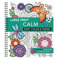 thumbnail image 1 of Color & Frame Large Print Easy Color & Frame - Calm (Stress Free Coloring Book), (Spiral-Bound), 1 of 6