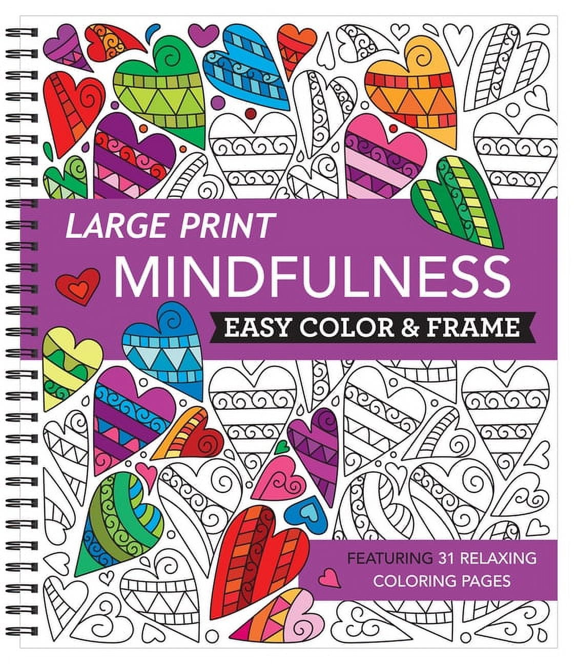 NEW SEASONS; PUBLICATIONS INTERNATIONAL LTD Color & Frame Large Print Easy Color & Frame - Mindfulness (Stress Free Coloring Book), (Spiral-Bound)