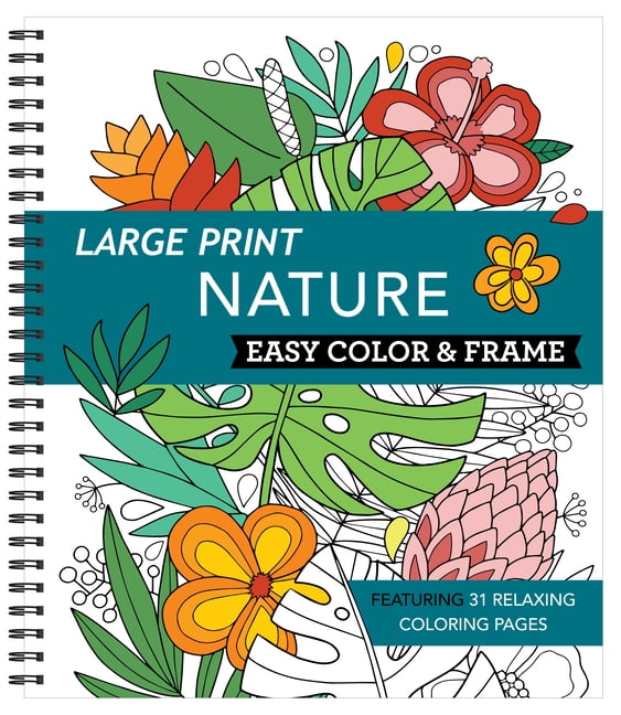 Wonders of Color: Easy & Simple Large-print Coloring Book Vol. 1 Instant  Digital Download Relaxing Adult Coloring Book for All Ages 
