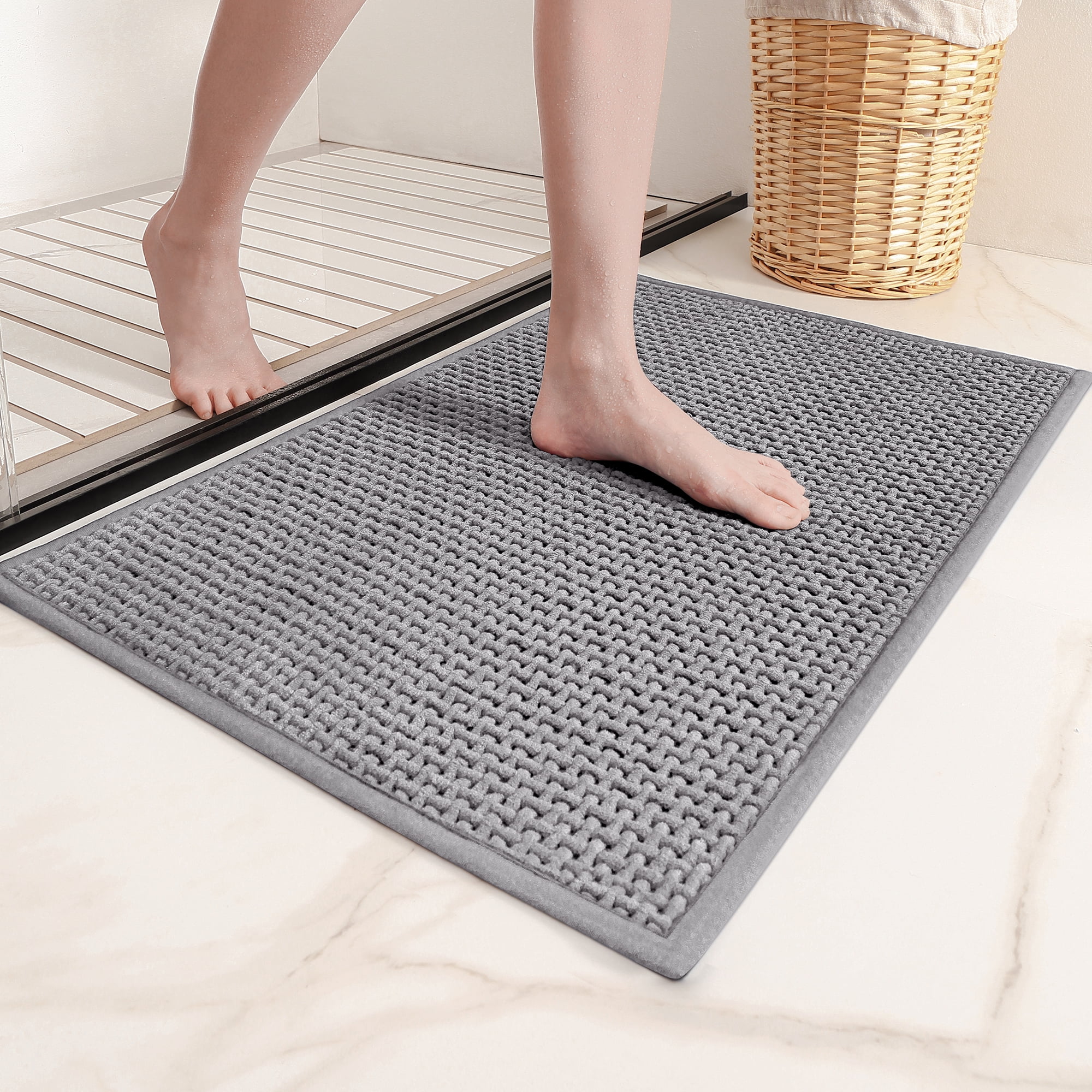 Color G Bathroom Rug, Anti Slips Bath Mat, Machine Washable