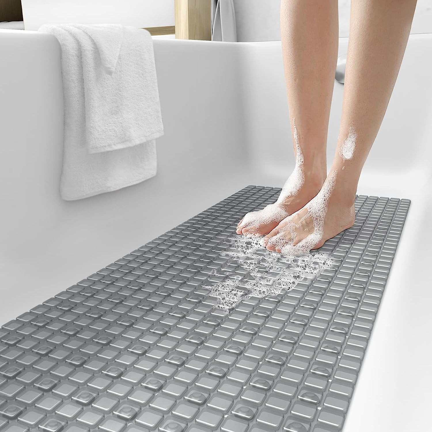 Color G Non Slip Bathtub Mat , Shower, Tub Mat, Machine Washable Shower