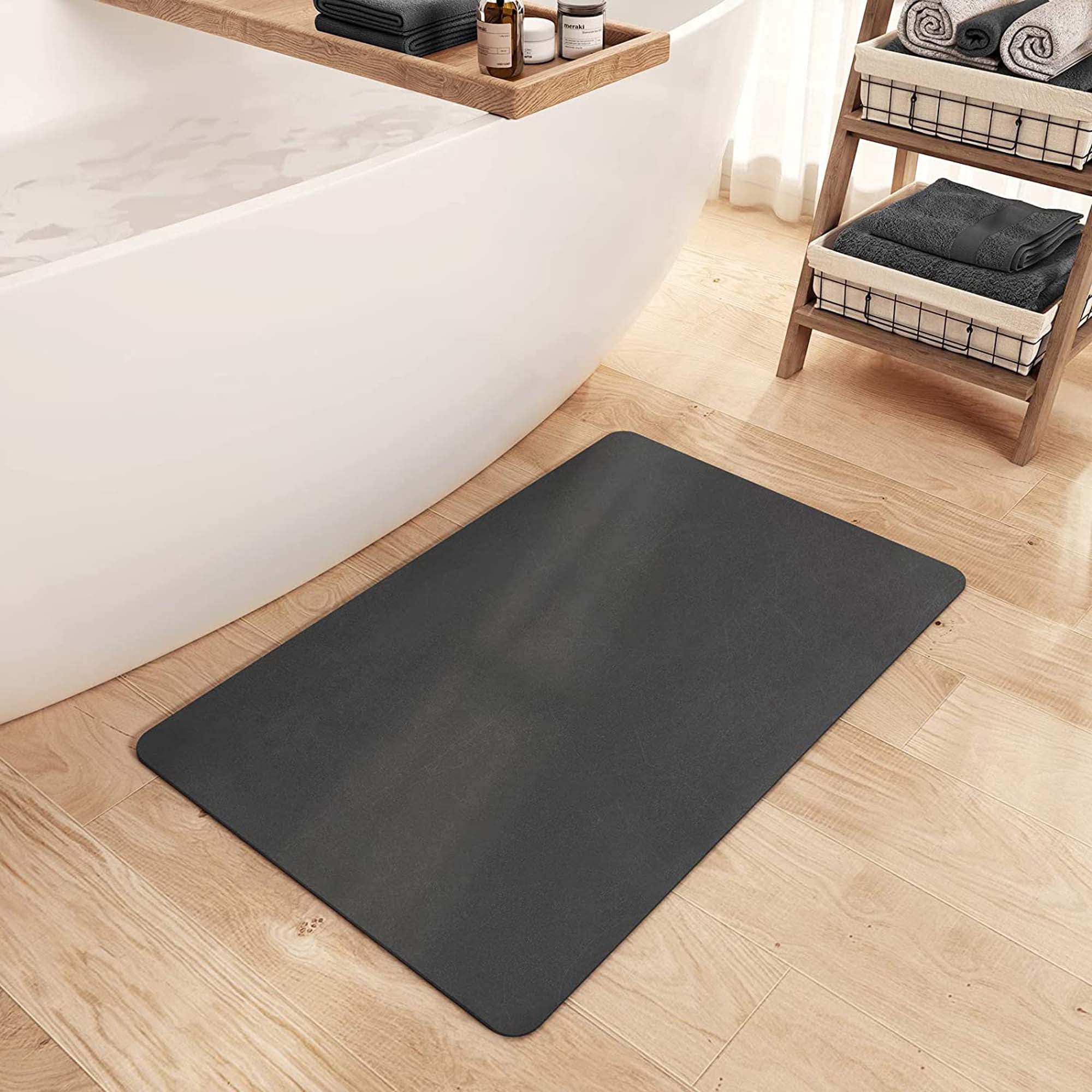Color G Super Absorbent Quick Dry Bath Mat, Thin Bathroom Rug Fit Under Door, Washable Bath Rugs