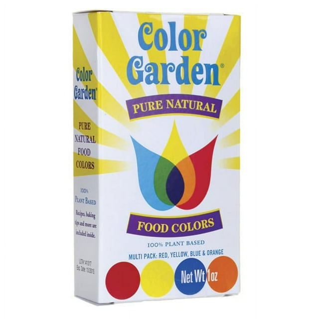 Color Garden Pure Natural Food Colors - Multi Pack 4 - 1 oz Pkts ...