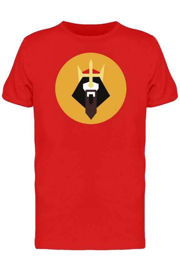 Color Geometric Bearded King T-Shirt Men -Image by Shutterstock, Male Large