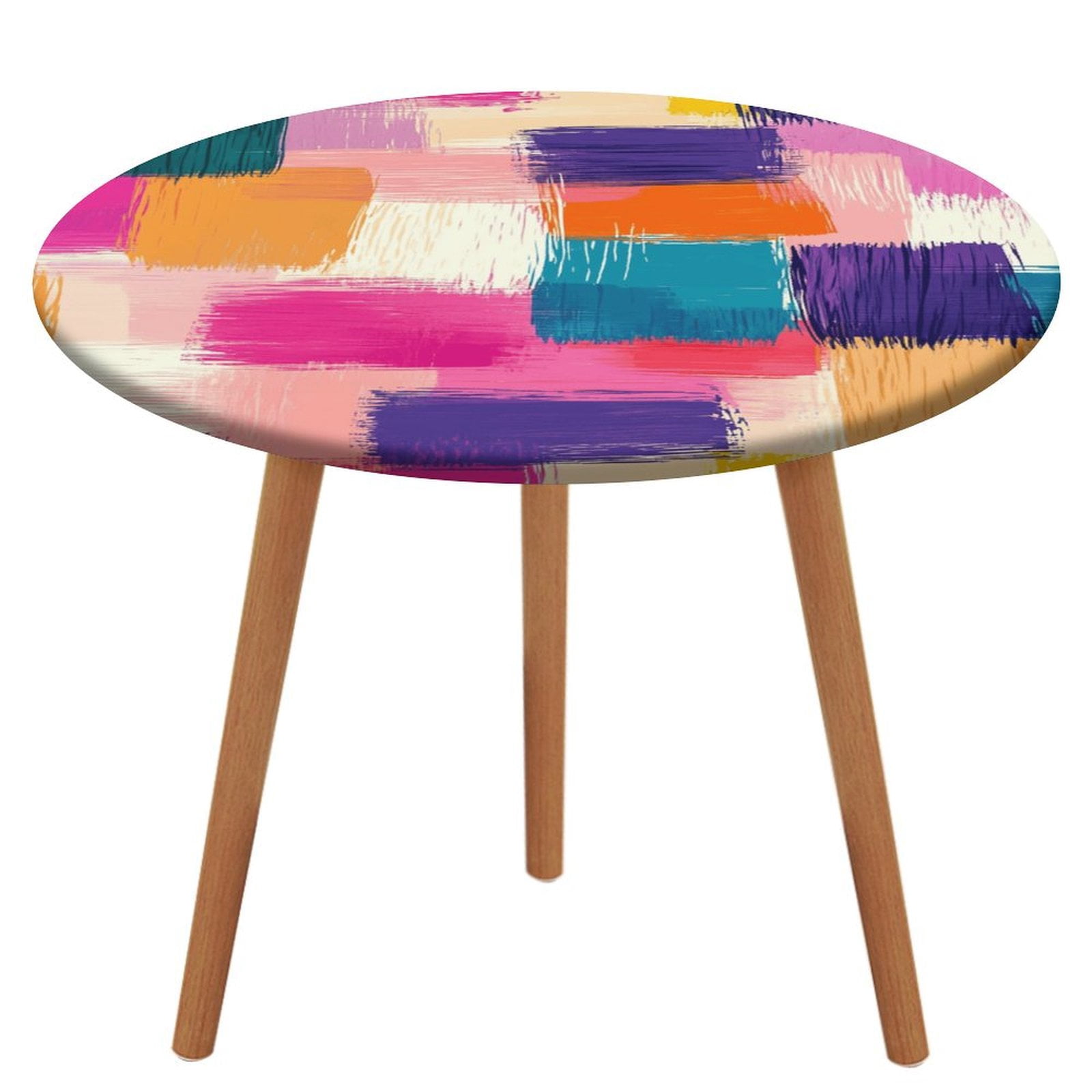 Color Geometry (32) Pattern Round Tablecloth Waterproof Elastic Table ...